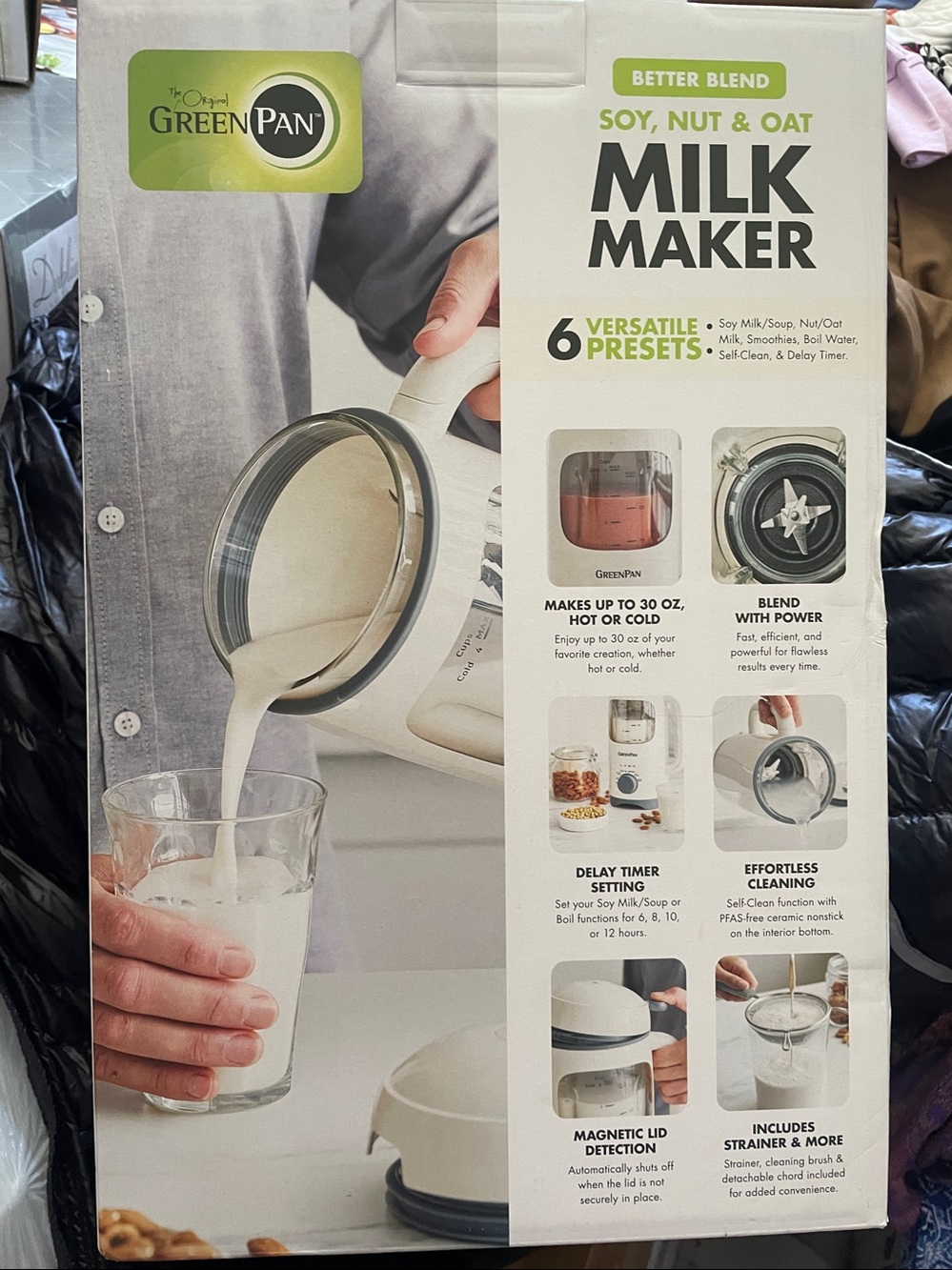 BNIB GreenPan Cream and Gray Electric Soup Maker with Accessories